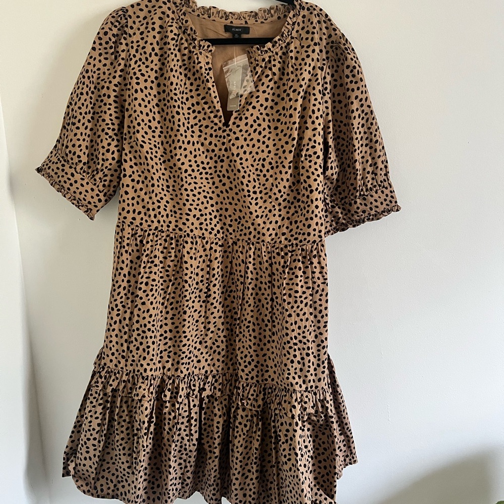 Polka Dot Tan Dress